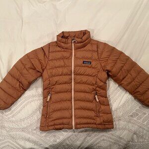 Patagonia Down Sweater Jacket Girls S 7-8 Purple Puffer Full Zip
